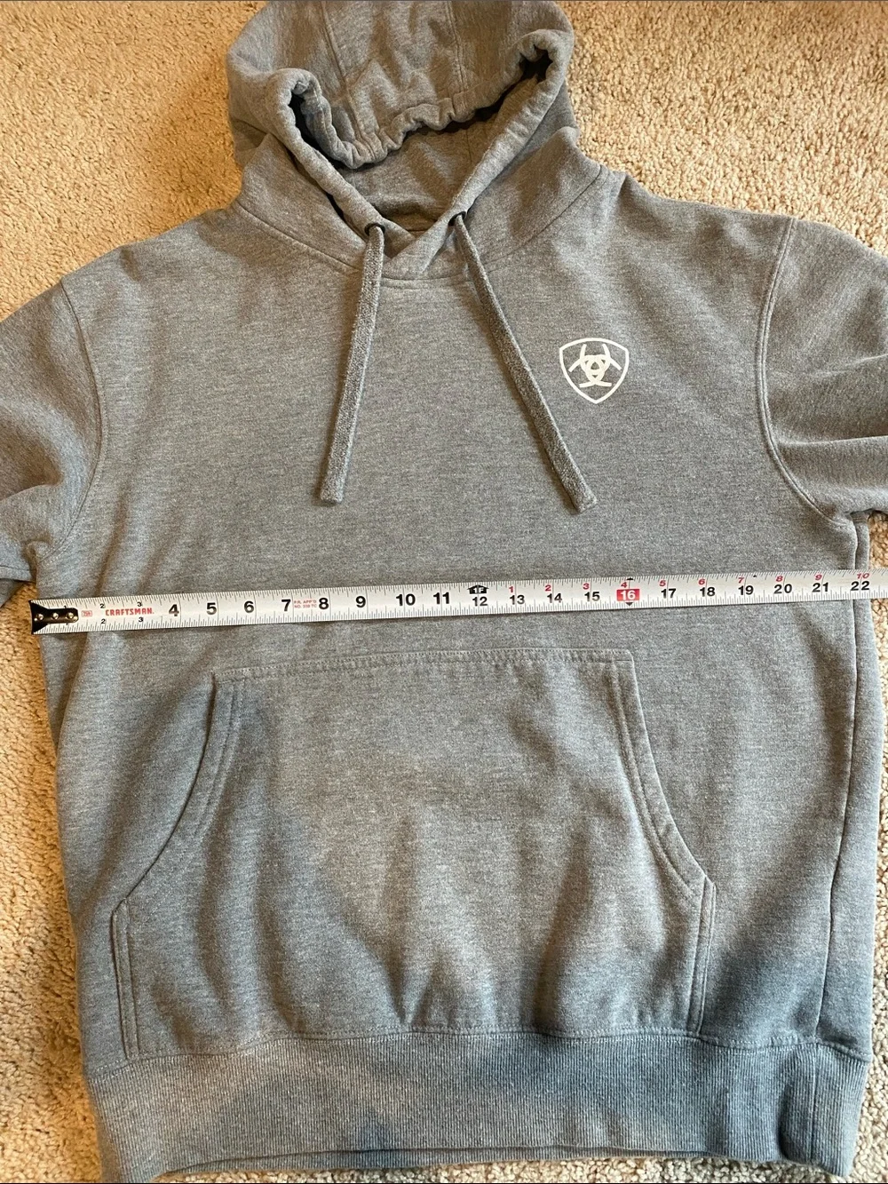 Ariat Heather Gray Pullover Hoodie with Shield Logo - Picture 3 of 5